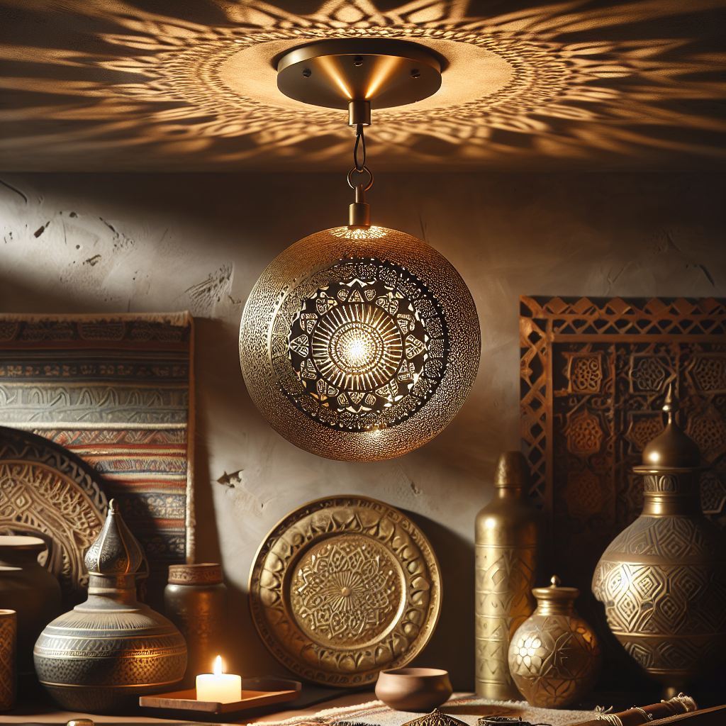 Moroccan Mosaic Overheads: Boho-Chic Flush-Mount Lighting